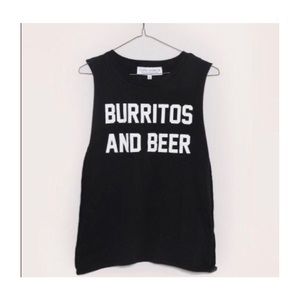 Burritos and beer muscle tank